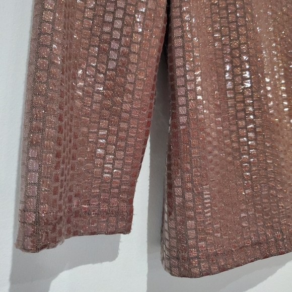 Joseph Ribkoff Brown Sequin 3/4 Sleeve Blouse - Picture 5 of 8